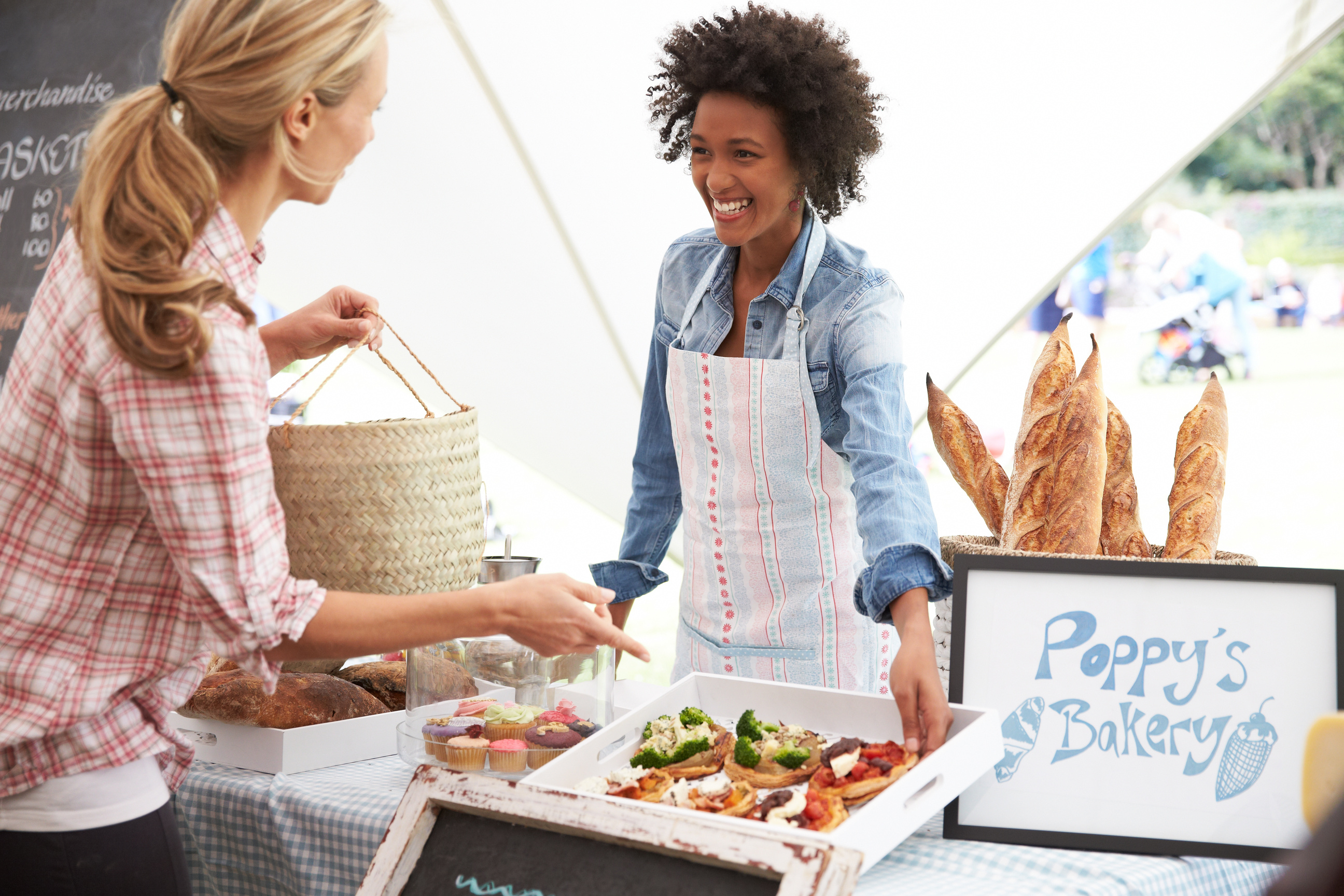 Female Bakery Stall Holder at Farmers Fresh Food Market